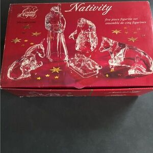 Crystal D'Arques Nativity Figurine Set